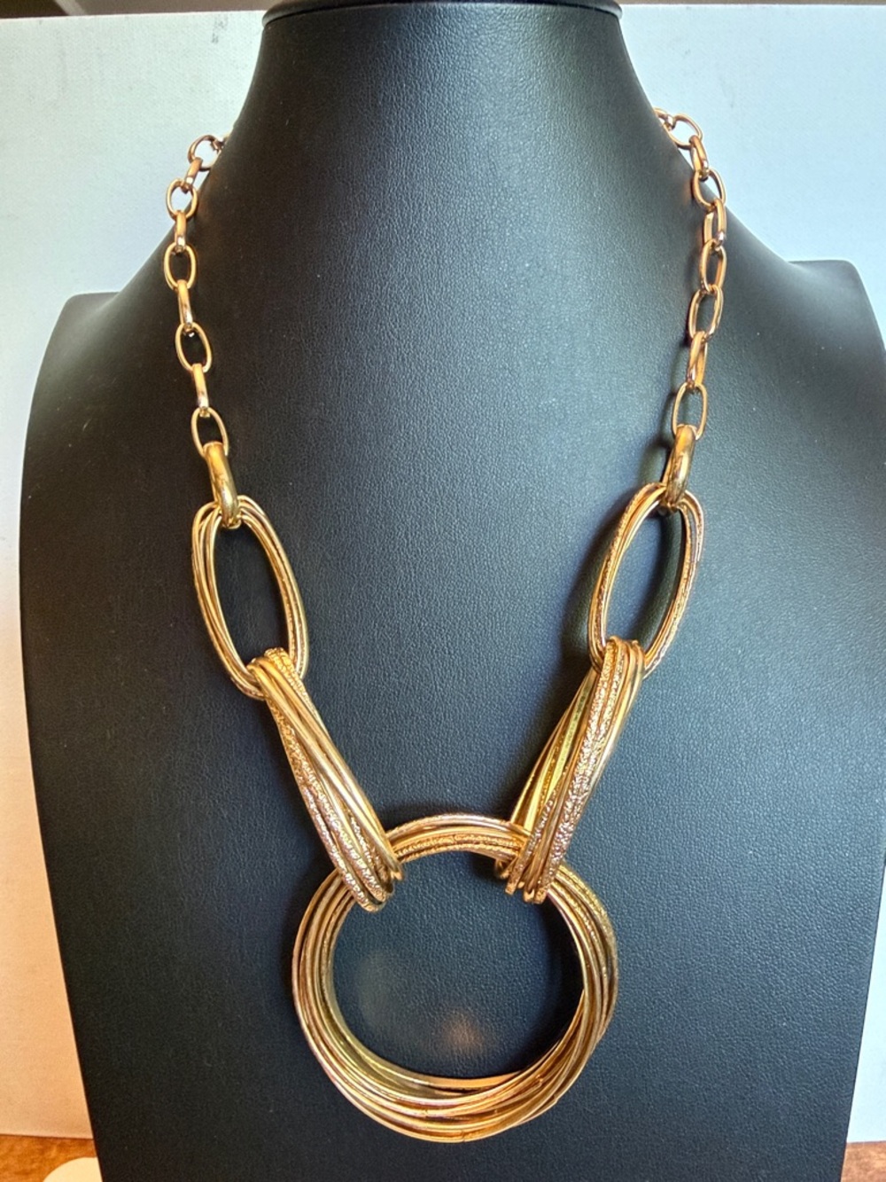 INC International Concepts Gold-Tone Multi-Ring Link Necklace